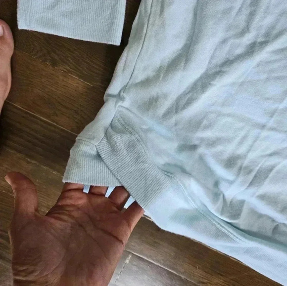 Athleta recharge recovery sweatshirt in aqua sz XL - Picture 6 of 7